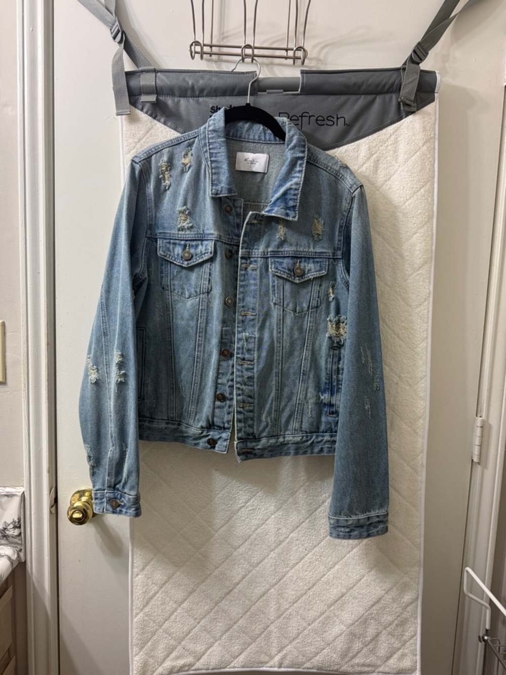 KanCan Light Blue Distressed Jean Jacket